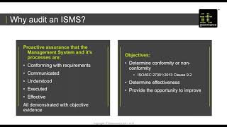 Assessing compliance:  the ISO 27001 ISMS internal audit