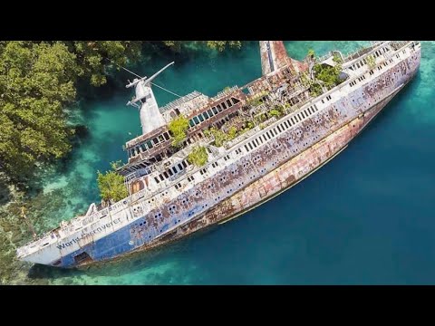 15 Incredible Sunken And Abandoned Ships