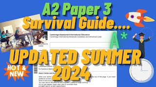 A2 Business P3 Survival Guide Summer 2024 [CAIE]