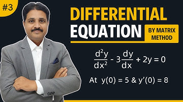 DIFFERENTIAL EQUATION BY MATRIX METHOD SOLVED PROBLEM 3 @TIKLESACADEMY