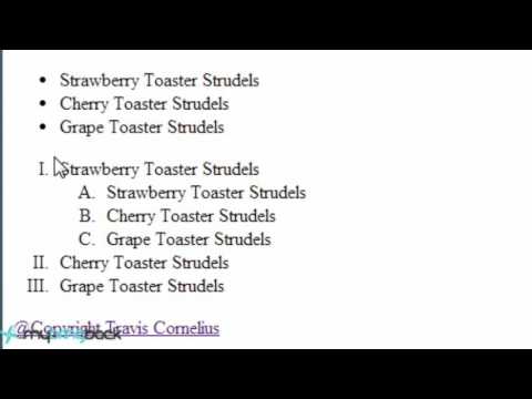 HTML and CSS Tutorial 6   Unordered, Ordered, and Descriptive Lists