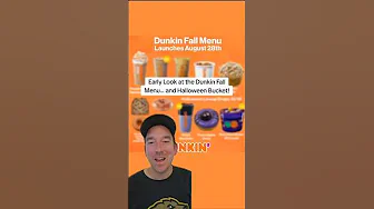 Early look at the Dunkin Donuts Fall Pumpkin Spice Menu and Halloween Munchkin Bucket! #donuts #food thumbnail
