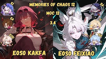 Kafka & Feixiao | Memories of Chaos 12 | 3 Stars |  Honkai Star Rail | 3.4