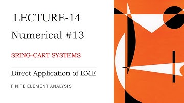 Direct Application of EME | Spring Cart System | Numerical | Finite Element Analysis | L-14