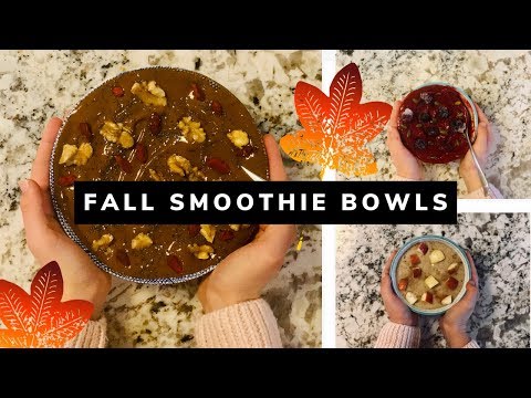 Easy, Quick Autumn Smoothie Bowls (VEGAN) ~ The CuteKitchen