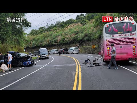 宜蘭三星小客車與遊覽車相撞 6人受傷送醫