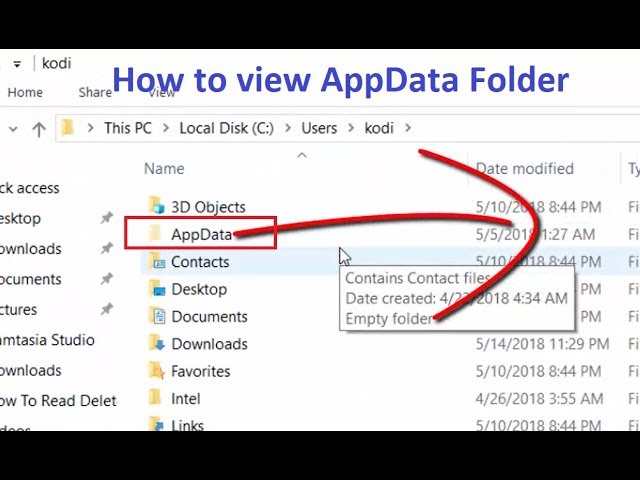 Appdata Folder Not Found How To Find Appdata Folder In Windows 10 Appdata Folder Location Youtube