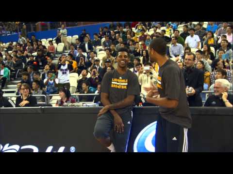 Nick Young's AMAZING Halfcourt Trick Shot in Shanghai!