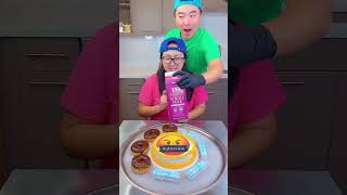 Ice cream challenge? Emoji cake vs donuts funny shorts