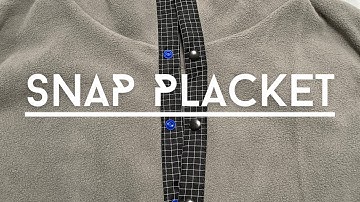 Snap placket sewing tutorial | Pullover Hoodie