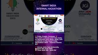 Smart India Internal Hackathon, School of Engineering & IT, AJU