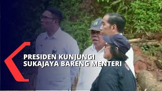 Jokowi Tinjau Lokasi Bekas Longsor di Sukajaya dan Tanam Vetiver