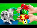 EXPERIMENT HULK SPIDER-MAN VS MEAT GRINDER // ЭКСПЕРИМЕНТ ХАЛК ЧЕЛОВЕК ПАУК ПРОТИВ МЯСОРУБКИ