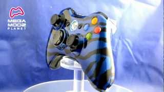 Blue Zebra Xbox 360 Modded Controller | Mega Modz Planet