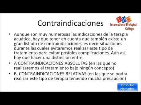 Vídeo: Hidroterapia: Tipos, Indicaciones, Contraindicaciones