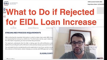 Denied or Still Waiting for EIDL Loan Increase?