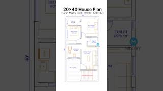 20x40 House plan design #shorts