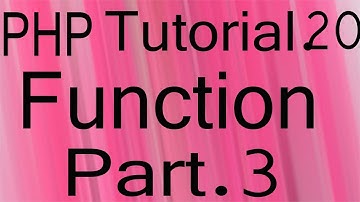 Php Bangla Tutorial Part 20 HD| Php Function (3)