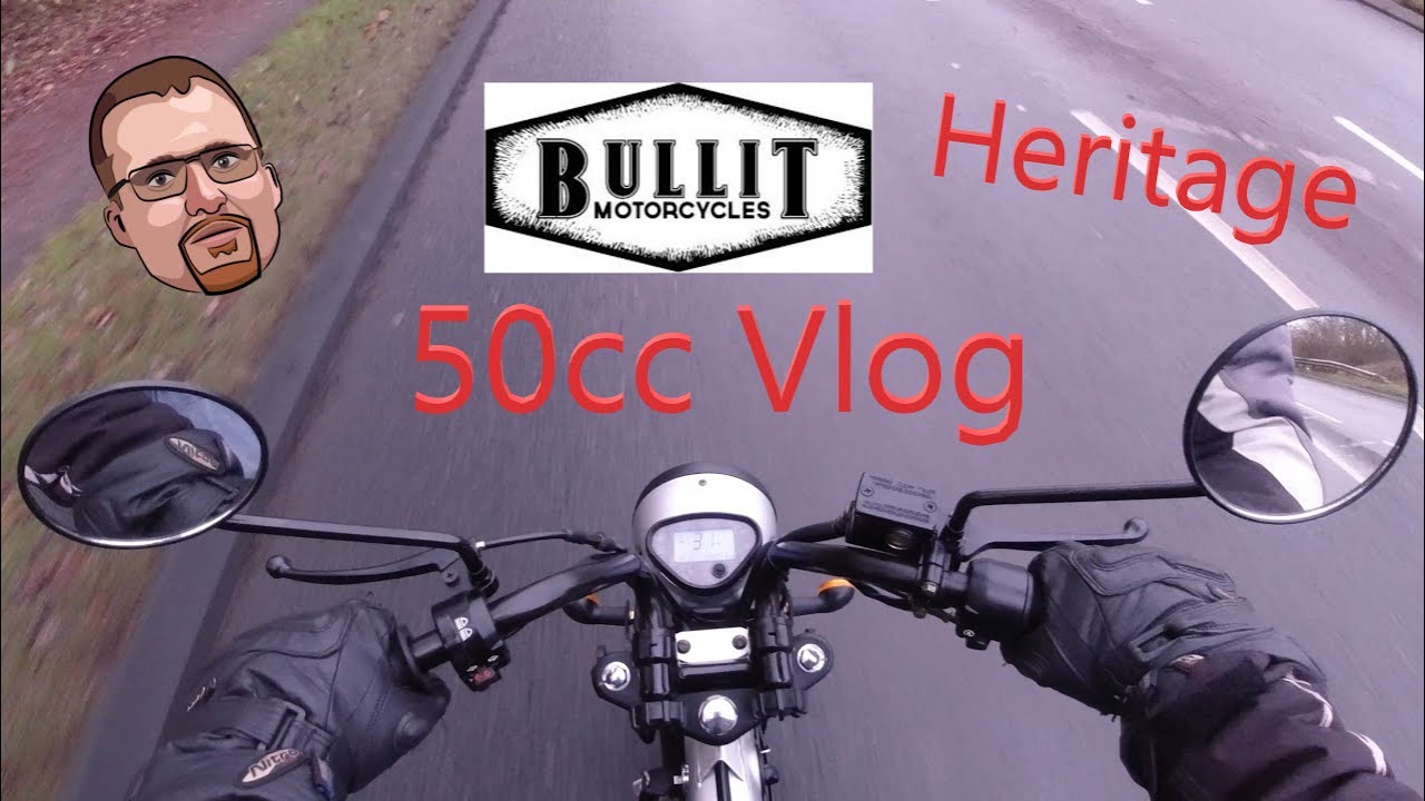 Riding reviews vlog on a Bullit Heritage 50cc restricted - YouTube