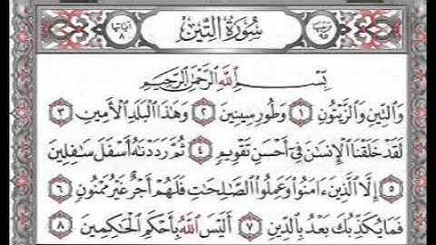 سورة التين الشيخ خليفة الطنيجي المصحف المعلم