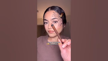 Leopard Print Makeup!! 🐆💛✨ #makeup #youtube #shorts