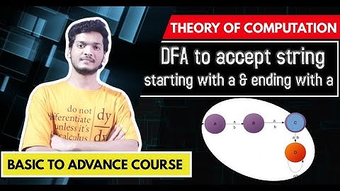 DFA to accept string starting with a & ending with a | Theory of computation | Computer science