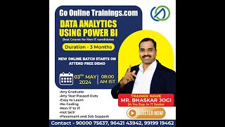 Power BI Demo Part3 - May 3rd 2024 | Bhaskar Jogi | Go Online Trainings | 90000 75637