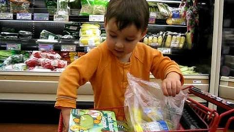 Buddy bagging at Trader Joe