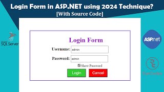 How to Create a Login Form in ASP.NET using SQL Server Database and Visual Studio 2022?[Source Code]