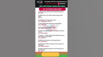 SSC MTS Exam Analysis 2024| SSC MTS Question Paper 2024 | 28 Oct 2nd  Shift | SSC MTS Paper Solution