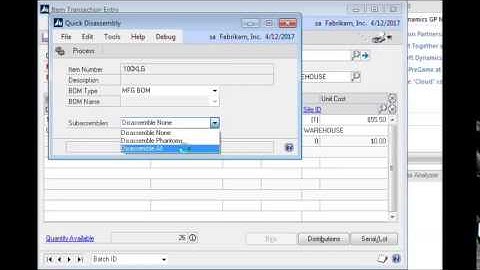 WilloWare Quick Disassembly for Microsoft Dynamics GP