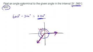 Angles and Trig Functions Problem Video