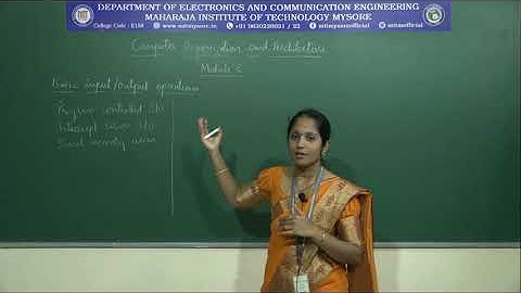 Computer Organization and Architecture_ Basic input / output Operations / III ECE / M2 / S4