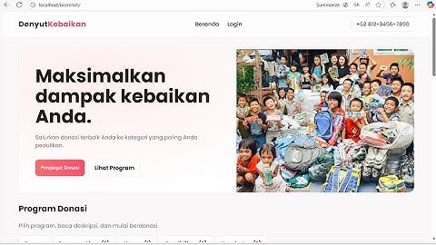 Video Demontrasi Website "Denyut Kebaikan" Oleh Kelompok 5