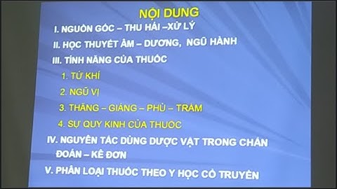 ĐẠI CƯƠNG VỀ ĐÔNG DƯỢC HỌC | DAI CUONG VE DONG DUOC HOC | MR. DONGY