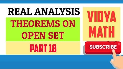 theorems on open set part 18