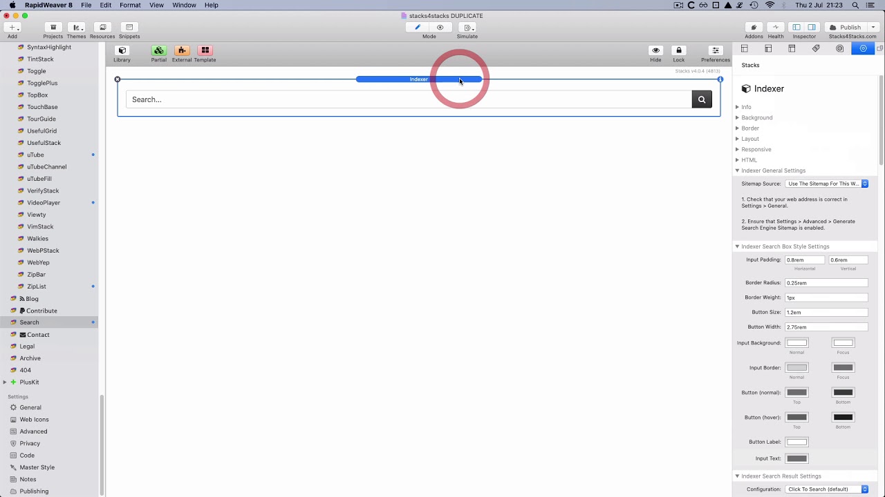 Indexer stack for RapidWeaver - YouTube