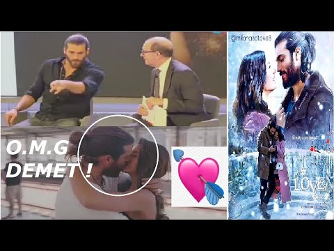 Can Yaman, Demet Özdemir distracted his kissing. Candem love must be real. Can, Demet'e takıldı.