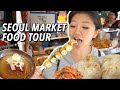 KOREAN STREET FOOD 🥟 LARGEST Traditional Market Food Tour in Seoul, South Korea | Namdaemun Market