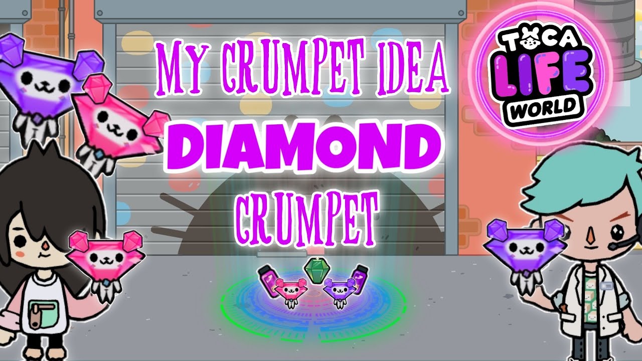 My Crumpet Idea is a Pink and Purple Diamond Crumpet Toca Life World