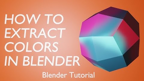 Blender Tutorial - How To Extract Colors From Image In Blender