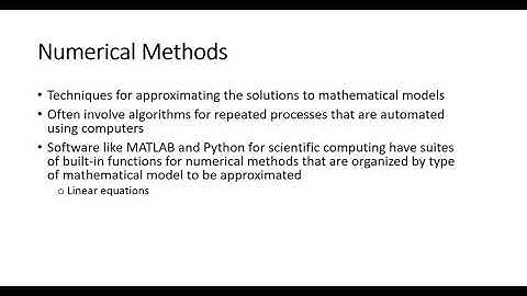 Intro to Numerical Methods