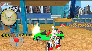 Ambulance Robot Transform Game 2020: City Rescue Game #2 - Android Gameplay FHD