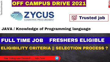 Zycus Recruitment  process 2021 | Off Campus Drive 2021 | How to apply ? And Selection process. |