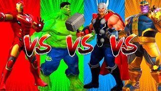SUPERHEROES COLOR DANCE CHALLENGE Iron Man vs Hulk vs Thor vs Thanos