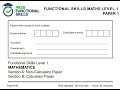 Functional Skills Maths L1 Practice 1 Pass Functional Skills