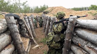 Civis da Estónia treinam guerra de trincheiras com soldados franceses da NATO