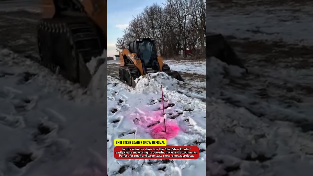 Skid Steer Loader Snow Removal | Efficient Snow Clearing with CAE Skid Steer.