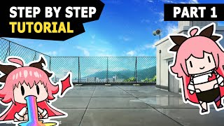 Rooftop School Background Anime Part 1