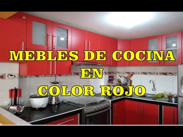 Muebles de cocina en de color Rojo -